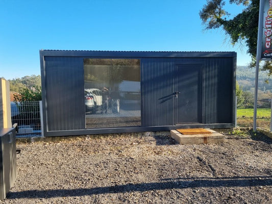 Contentor, stand de vendas, automação de escritório