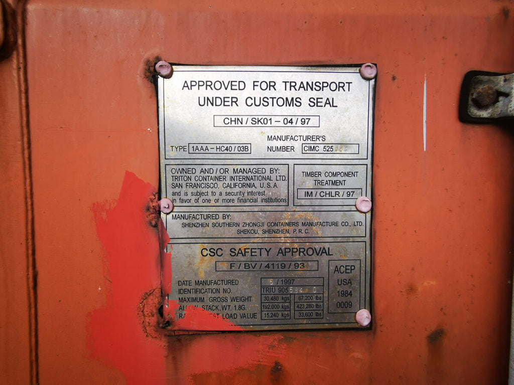 Contentor de 40 pés DV