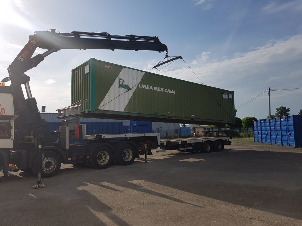 Primeira viagem de contentor de 40 pés.