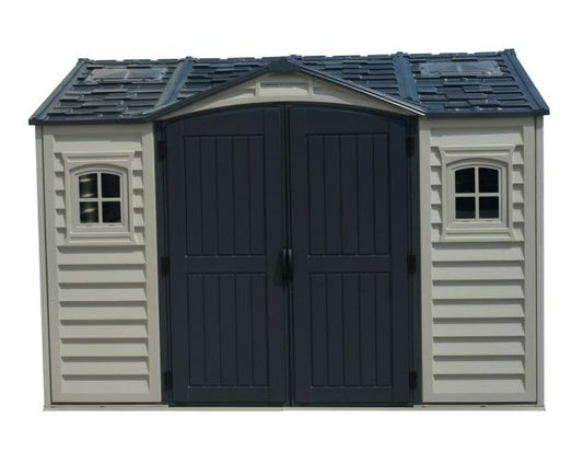 CASETA COBERTIZO PVC JARDIN APEX PRO PLUS 10.5 X 8 DURAMAX