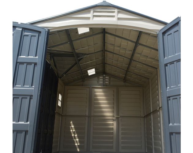 CASETA COBERTIZO PVC JARDIN APEX PRO PLUS 10.5 X 8 DURAMAX