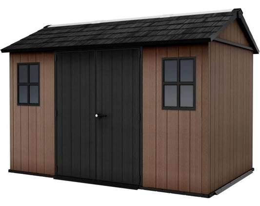 Caseta cobertizo resina jardin newton 1175 keter con puerta lateral