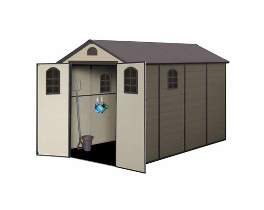 Caseta de resina gardiun alessia c - 6,88 m² 366x188x225 cm con suelo y ven