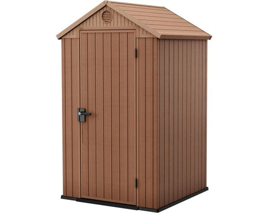 Caseta cobertizo resina jardin darwin 4x4 marron keter